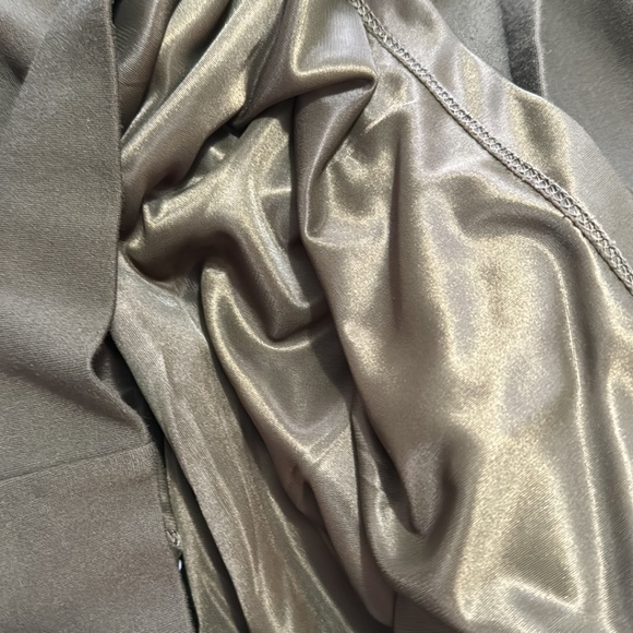 Mango Suit Green Black Military Color Block Dress Size Medium - Picture 10 of 11